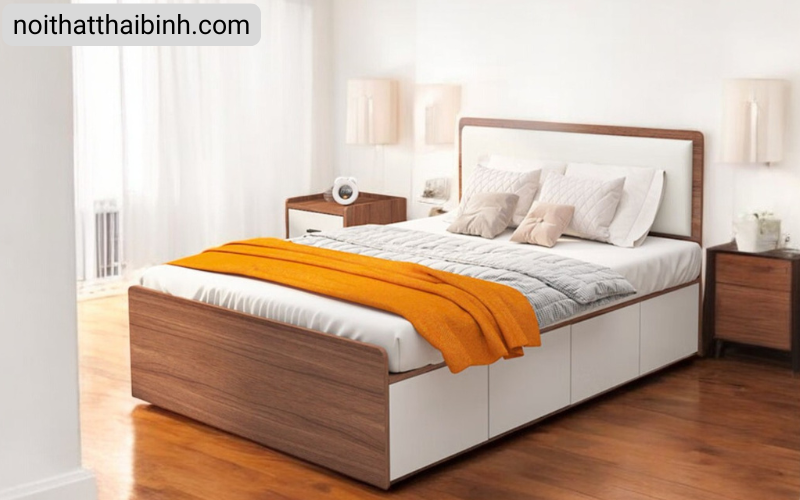Giường gỗ đơn giản Giường gỗ đơn giản