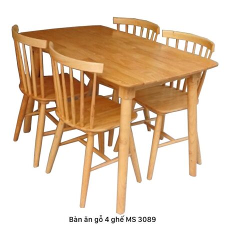 Bàn ăn gỗ 4 ghế MS 3089