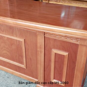Bàn giám đốc cao cấp gỗ tự nhiên MS 3060 9 Bàn giám đốc cao cấp gỗ tự nhiên MS 3060