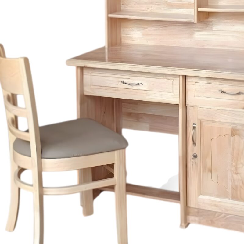 Bàn học cho bé gỗ tự nhiên có kệ MS 2959