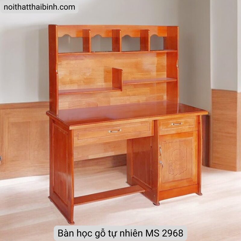 Bàn học gỗ tự nhiên MS 2968 4 Bàn học gỗ tự nhiên MS 2968 - Ảnh 4