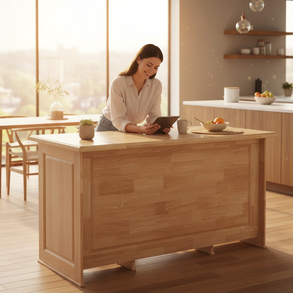 Bàn làm việc văn phòng bằng gỗ MS 2961 7 Bàn làm việc văn phòng bằng gỗ tự nhiên cao cấp