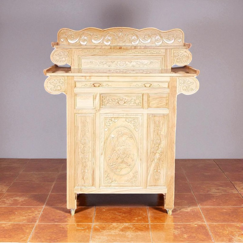 Bàn thờ gia tiên 2 tầng gỗ tự nhiên