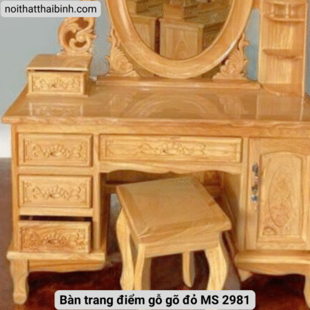 Bàn trang điểm gỗ gõ đỏ MS 2036