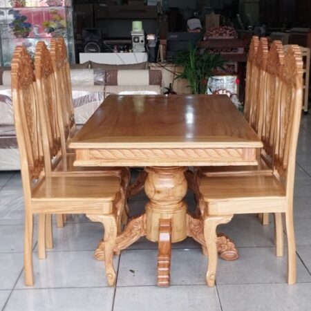 Bộ bàn ăn 8 ghế gỗ gõ đỏ MS 3197