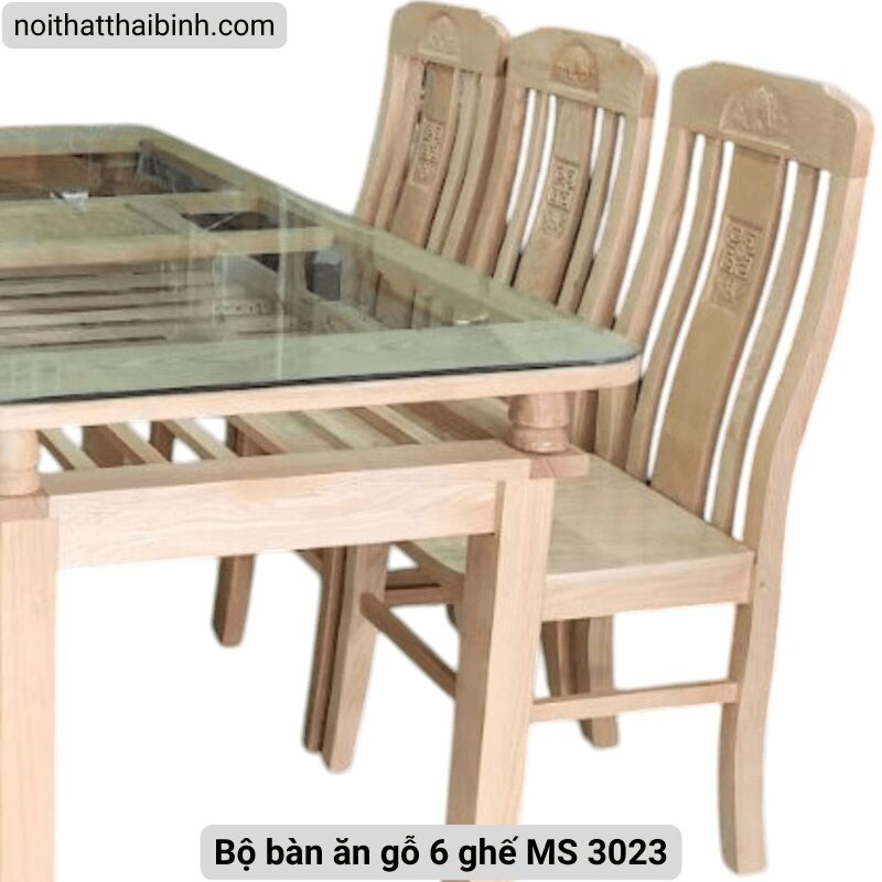 Bộ bàn ăn gỗ 6 ghế MS 3023 3 Bộ bàn ăn gỗ 6 ghế MS 3023 - Ảnh 3