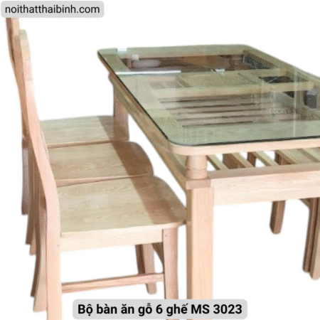 Bộ bàn ăn gỗ 6 ghế MS 3023