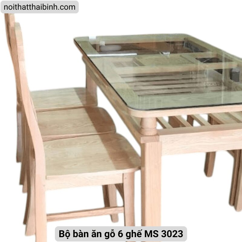 Bộ bàn ăn gỗ 6 ghế MS 3023 5 Bộ bàn ăn gỗ 6 ghế MS 3023 - Ảnh 5