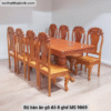Bộ bàn ăn gõ đỏ 8 ghế MS 9869 - Hình ảnh 6