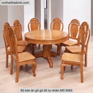 Bộ bàn ăn gỗ gõ đỏ tự nhiên MS 9685