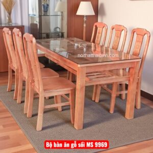 Tủ quần áo gỗ gõ đỏ MS 1181 7 Bộ bàn ăn gỗ sồi