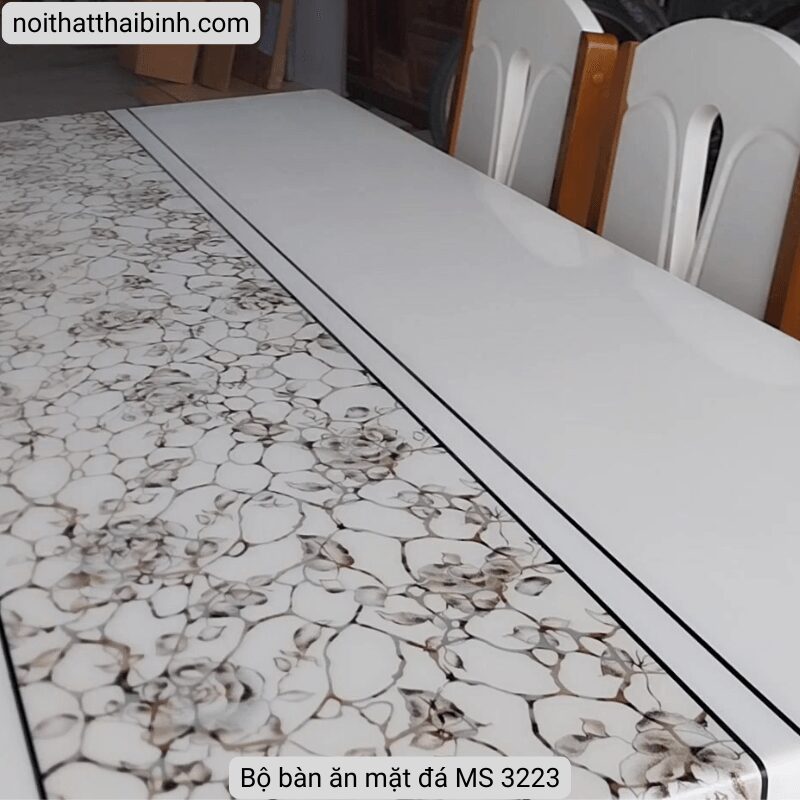 Bộ bàn ăn mặt đá MS 3223 3 Bộ bàn ăn mặt đá MS 3223 - Ảnh 3