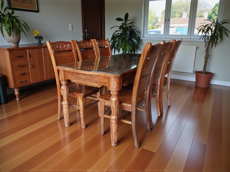 Bộ bàn ghế ăn gỗ hương xám