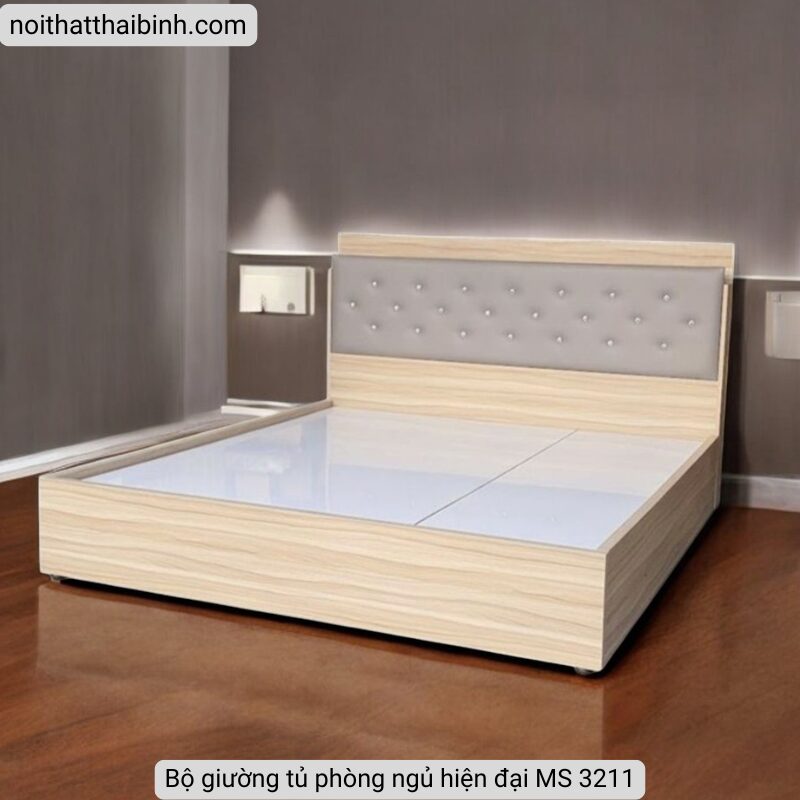 Bộ giường tủ phòng ngủ hiện đại MS 3211 2 Bộ giường tủ phòng ngủ hiện đại MS 3211 - Ảnh 2