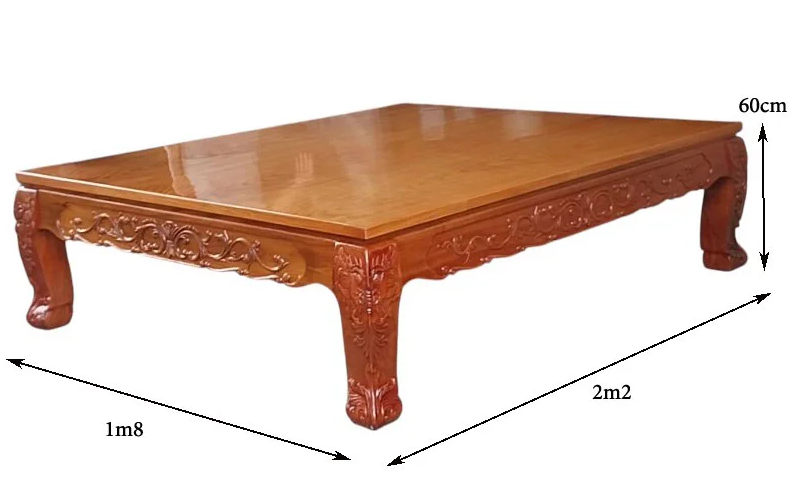 Đi văng gỗ gõ đỏ cao cấp MS 3232 4 Đi văng gỗ gõ đỏ cao cấp giá tốt
