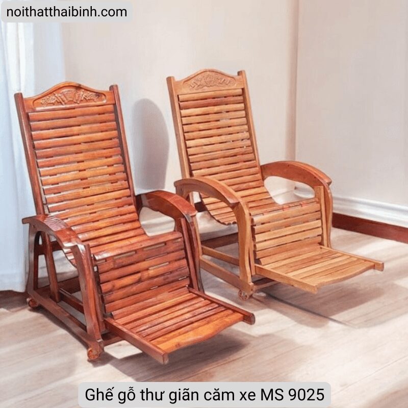 Ghế gỗ thư giãn căm xe MS 9025 1 Ghế gỗ thư giãn căm xe MS 9025