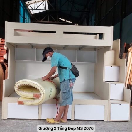 Giường 2 tầng đẹp MS 2076