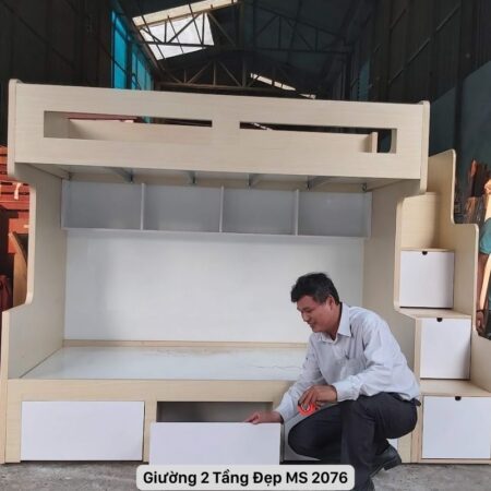 Giường 2 tầng đẹp MS 2076