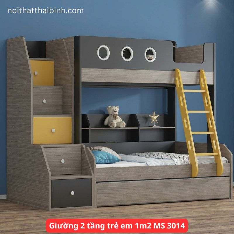 Giường 2 tầng trẻ em 1m2 MS 3014