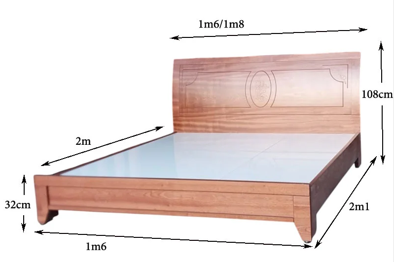 Giường Ngủ Hiện Đại MDF Xoan Đào