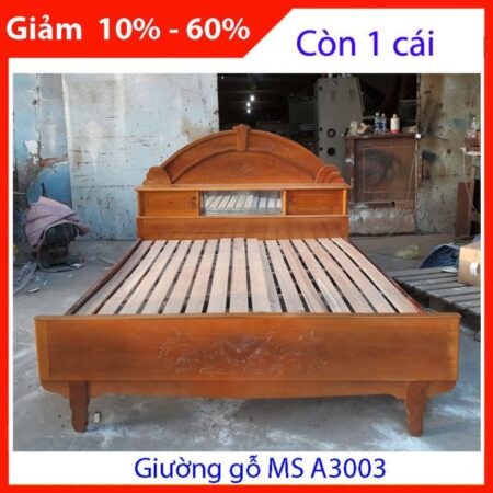Giường gỗ MS A3003 Giá 1m6 = 7.000.000 thanh lý 3.000.000