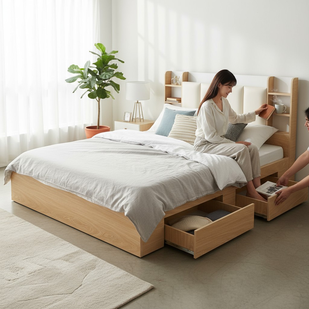 GIƯỜNG GỖ CÔNG NGHIỆP TẠI QUẬN 1 - MẪU ĐẸP GIÁ TỐT 2025 25 Giường gỗ công nghiệp tại quận 1