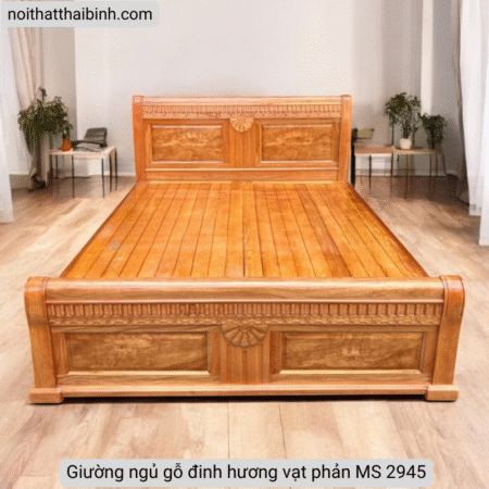 Giường ngủ gỗ đinh hương vạt phản MS 2945