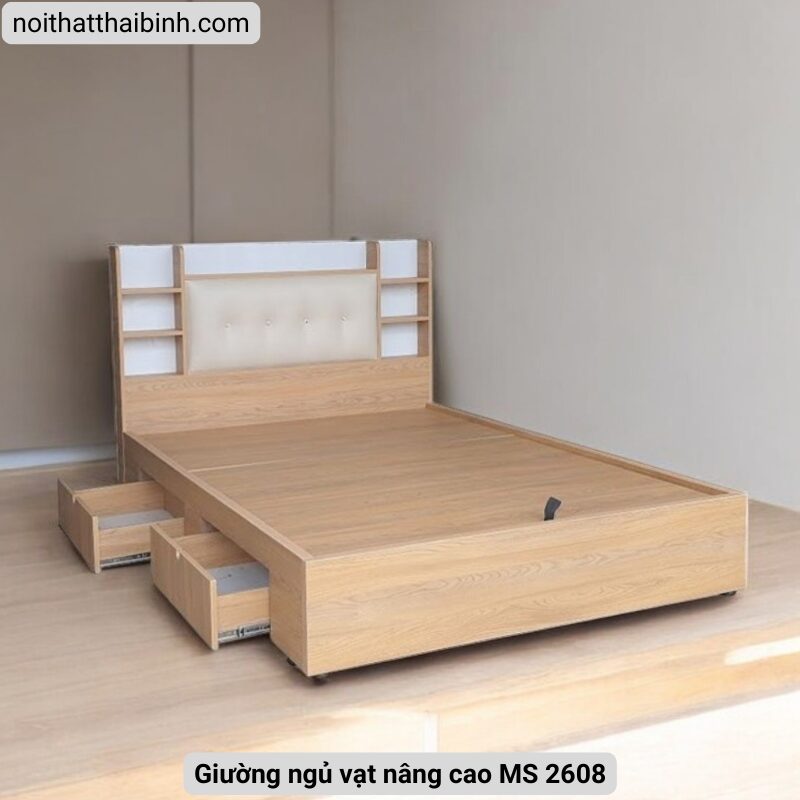 Giường ngủ vạt nâng cao MS 2608 1 Giường ngủ vạt nâng cao MS 2608