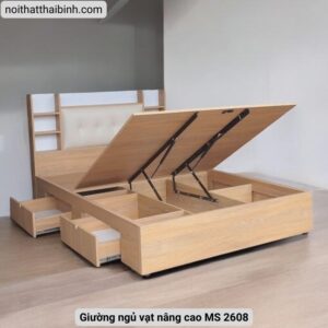 Alternative view of Giường ngủ vạt nâng cao MS 2608