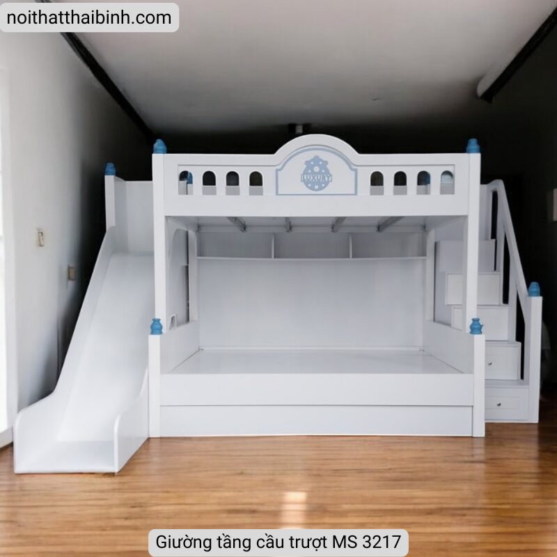 Giường tầng cầu trượt MS 3217 1 Giường tầng cầu trượt MS 3217