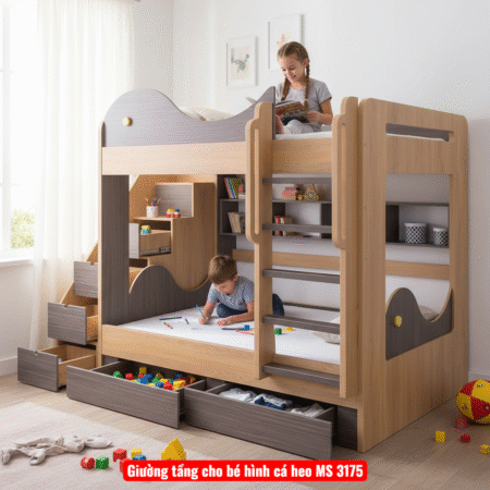 Giường tầng cho bé trai và bé gái