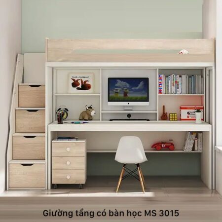 Giường tầng có bàn học MS 3015