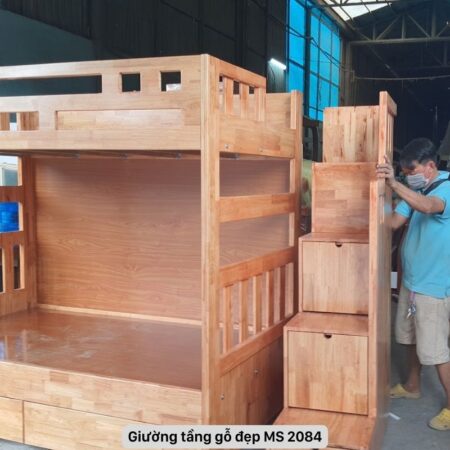 Giường tầng gỗ đẹp MS 2084