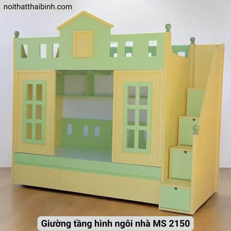 Giường tầng hình ngôi nhà MS 2150 4 Giường tầng hình ngôi nhà MS 2150 - Ảnh 4