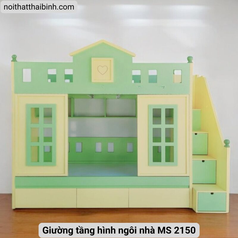 Giường tầng hình ngôi nhà MS 2150 3 Giường tầng hình ngôi nhà MS 2150 - Ảnh 3