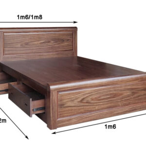 Giường gỗ tự nhiên cao cấp MS 3050