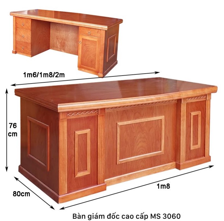 Kích thước bàn giám đốc