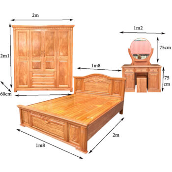 Trọn bộ phòng ngủ gỗ đinh hương MS 3214 7 Trọn bộ phòng ngủ gỗ đinh hương MS 3214