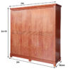 Tủ gỗ đựng quần áo gỗ tự nhiên vân hương đá MS 3074 - Hình ảnh 6