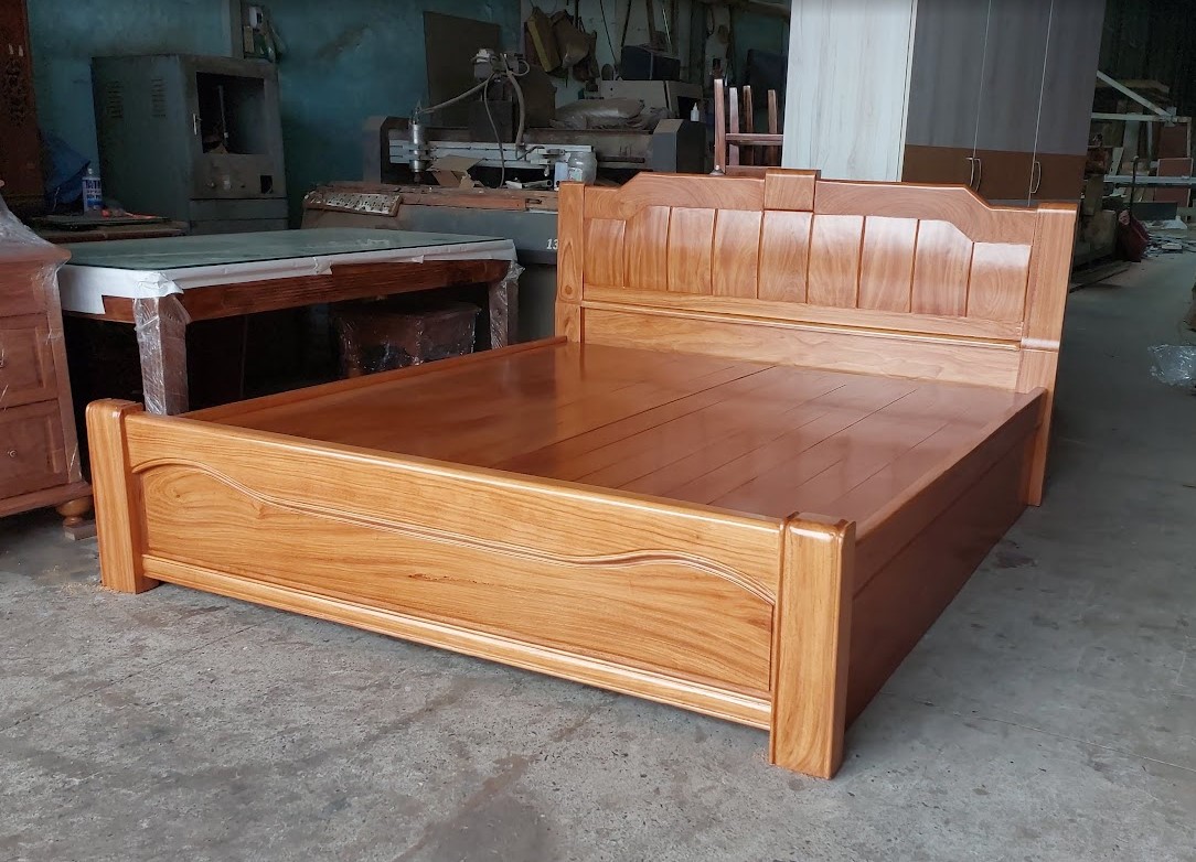 Top 15+ kiểu giường gỗ hiện đại đẹp nhất, sang trọng cho phòng ngủ 2026 18 Kiểu giường gỗ công nghiệp kết hợp chân sắt phong cách loft