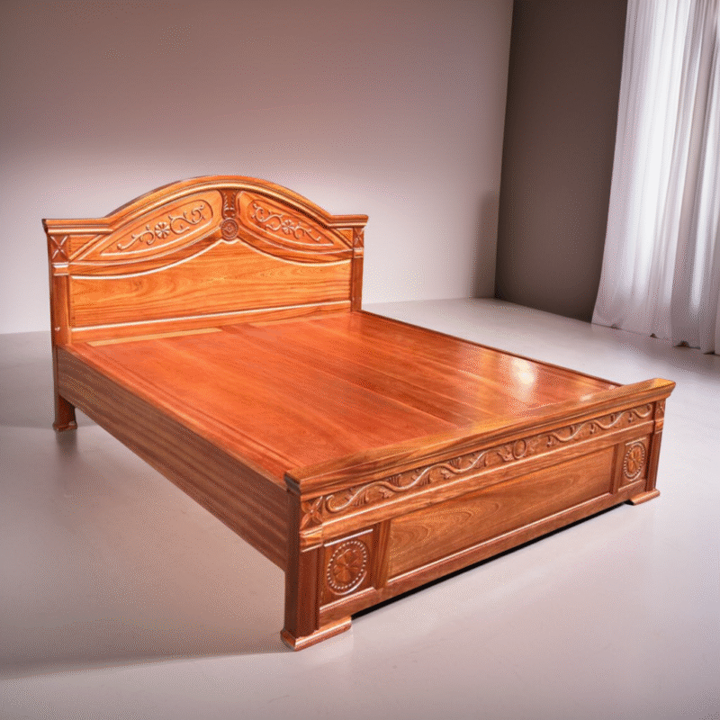 Mẫu giường gỗ xoan đào đẹp MS 3187 - Ảnh 5