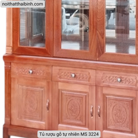Tủ rượu phòng khách gỗ tự nhiên MS 3224