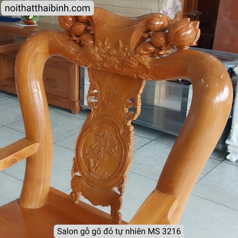Salon gỗ gõ đỏ tự nhiên MS 3216 3 Salon gỗ gõ đỏ tự nhiên MS 3216 - Ảnh 3
