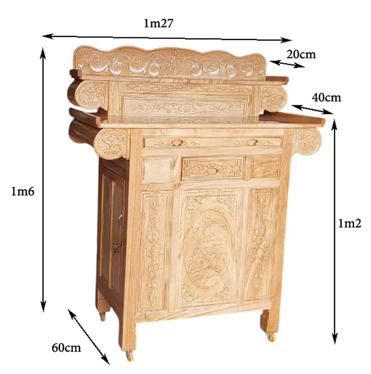 Bàn thờ gia tiên 2 tầng gỗ tự nhiên