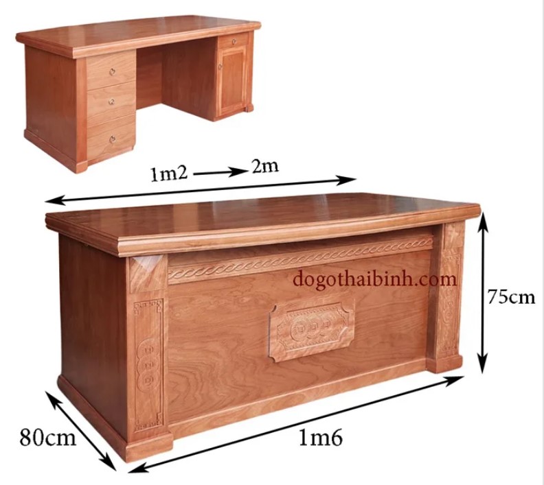 Bàn giám đốc gỗ tự nhiên