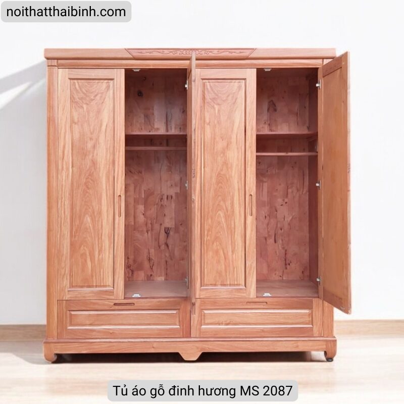 Tủ áo gỗ đinh hương MS 2087 2 Tủ áo gỗ đinh hương MS 2087 - Ảnh 2