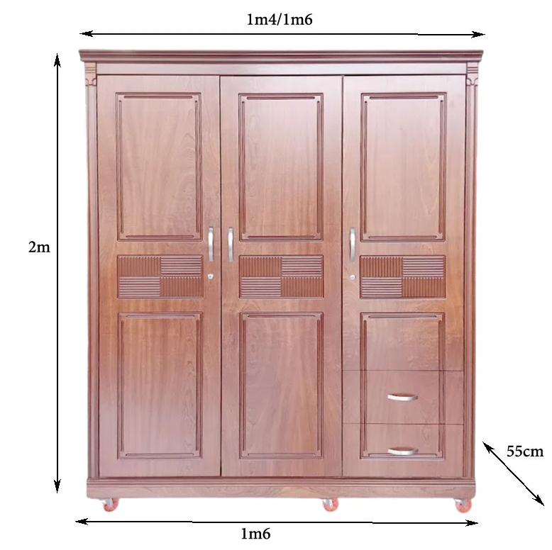 Tủ quần áo 3 cánh gỗ công nghiệp giá rẻ