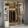 Tủ quần áo cánh kính cường lực sang trọng MS 3043