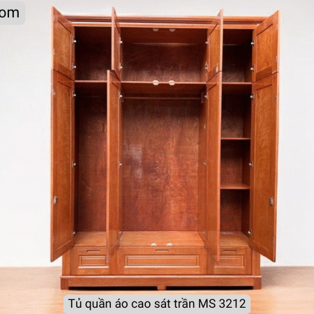Tủ quần áo cao sát trần MS 3212