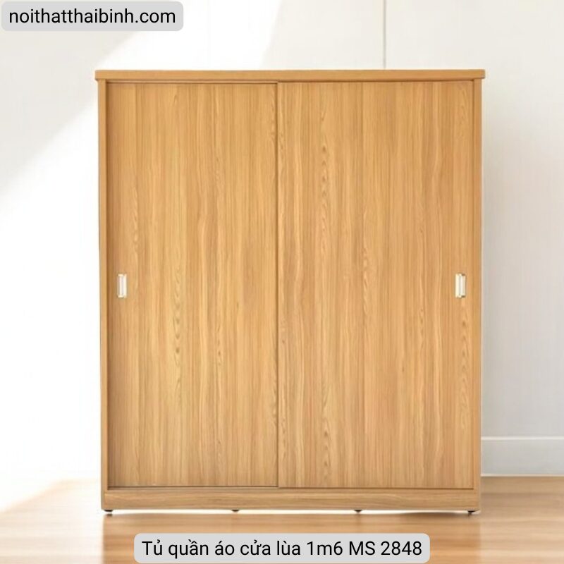 Tủ quần áo cửa lùa 1m6 MS 2848 2 Tủ quần áo cửa lùa 1m6 MS 2848 - Ảnh 2